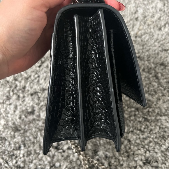 Saint Laurent Sunset Medium Crocodile-Embossed Crossbody Bag - Picture 13 of 16